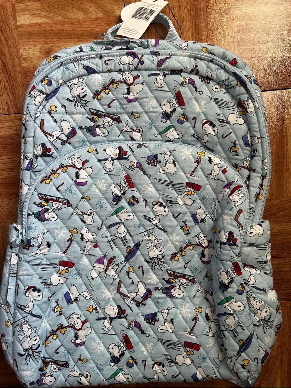 Vera Bradley Snoopy Winter Peanuts Large Backpack New Skiing Snow Blue